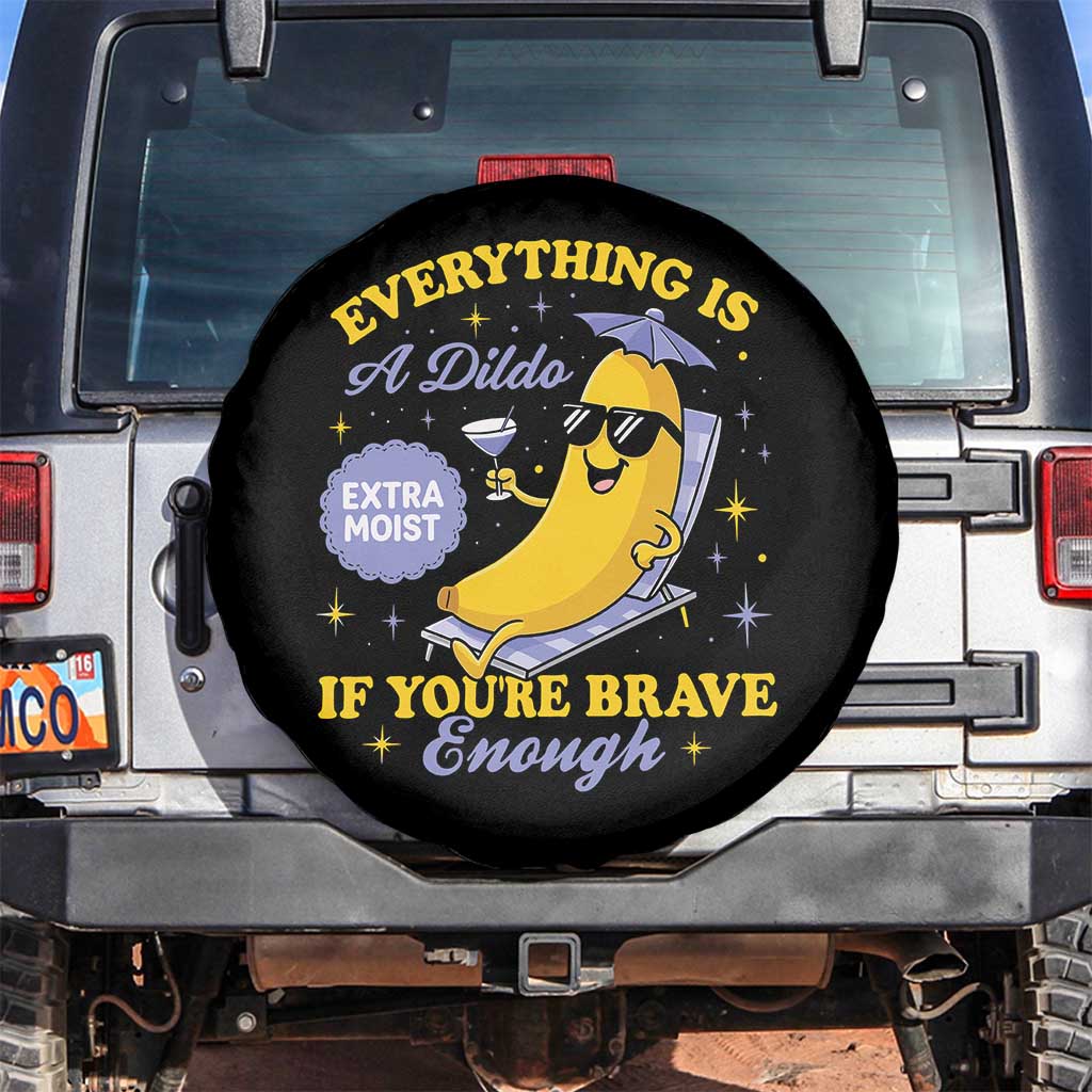 Funny Embarrassing Saying Spare Tire Cover Sarcastic Inappropriate Raunchy Banana - Wonder Print Shop
