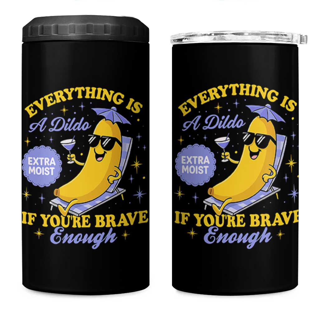 Funny Embarrassing Saying 4 in 1 Can Cooler Tumbler Sarcastic Inappropriate Raunchy Banana - Wonder Print Shop