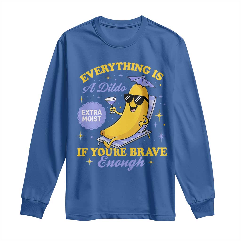 Funny Embarrassing Saying Long Sleeve Shirt Sarcastic Inappropriate Raunchy Banana - Wonder Print Shop