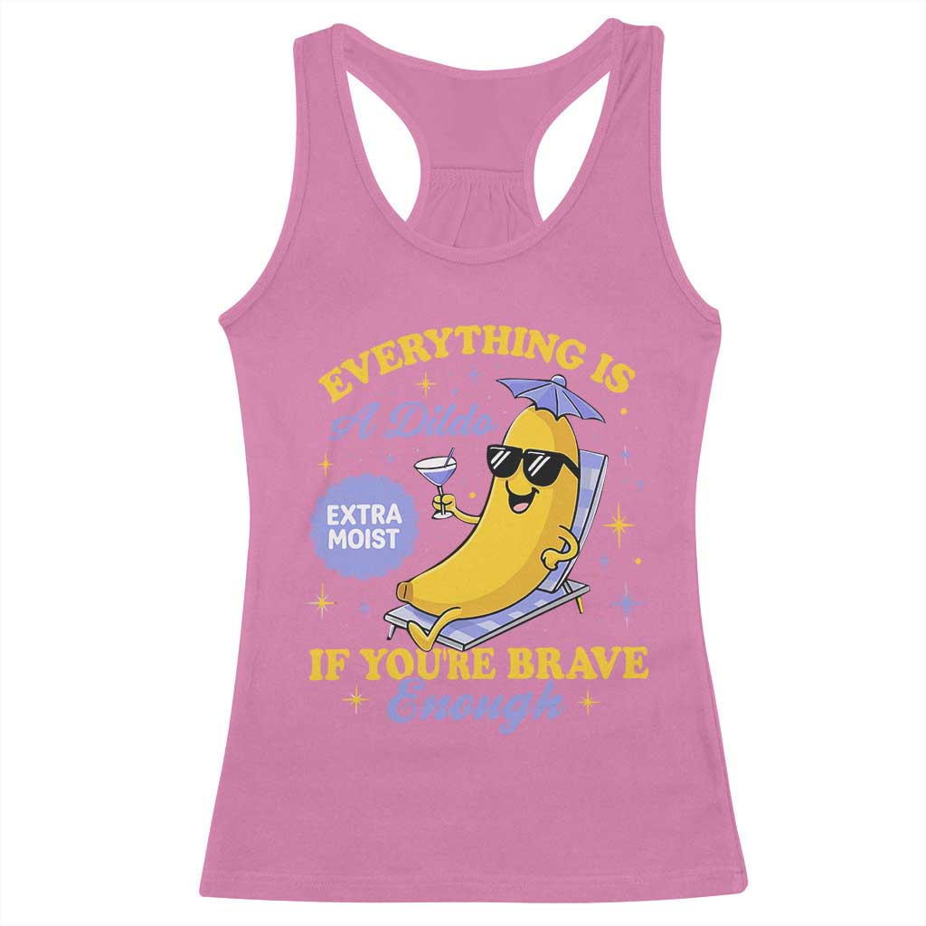 Funny Embarrassing Saying Racerback Tank Top Sarcastic Inappropriate Raunchy Banana - Wonder Print Shop