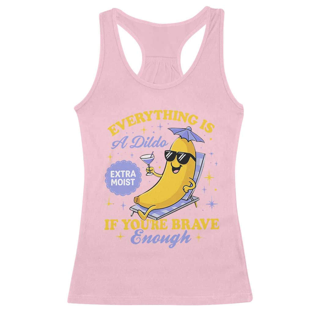 Funny Embarrassing Saying Racerback Tank Top Sarcastic Inappropriate Raunchy Banana - Wonder Print Shop