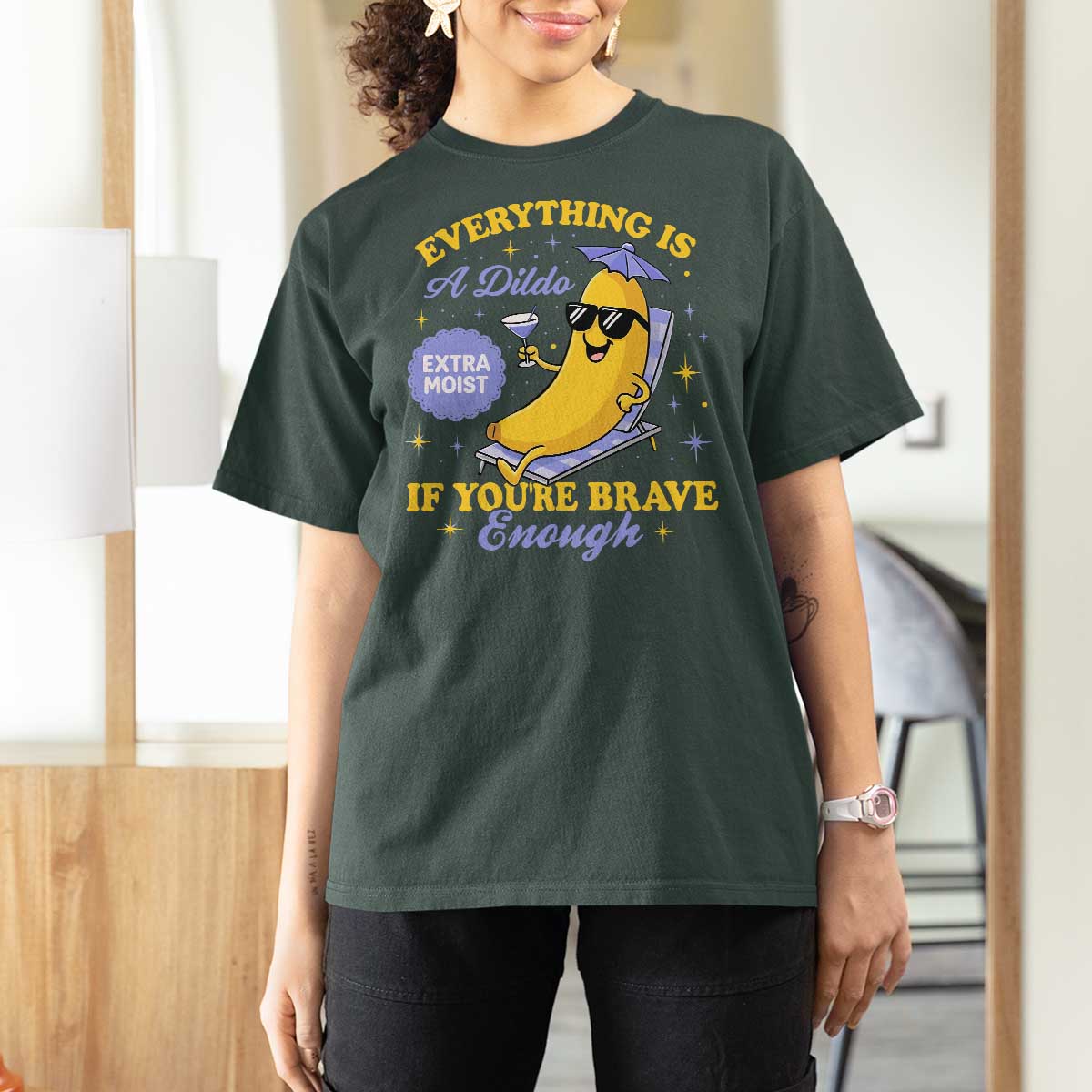 Funny Embarrassing Saying T Shirt For Women Sarcastic Inappropriate Raunchy Banana - Wonder Print Shop