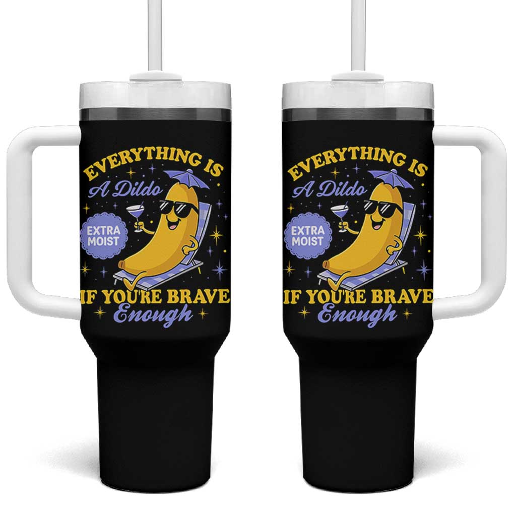 Funny Embarrassing Saying Tumbler With Handle Sarcastic Inappropriate Raunchy Banana - Wonder Print Shop