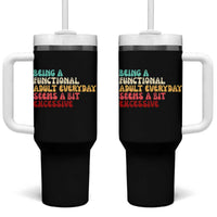 Being A Functional Adult Everyday Seems A Bit Excessive Tumbler With Handle Adulting Adult Humor - Wonder Print Shop