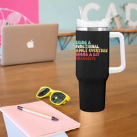 Being A Functional Adult Everyday Seems A Bit Excessive Tumbler With Handle Adulting Adult Humor - Wonder Print Shop