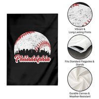 Philadelphia Baseball Garden Flag Vintage Skyline City - Wonder Print Shop