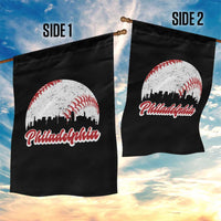 Philadelphia Baseball Garden Flag Vintage Skyline City - Wonder Print Shop
