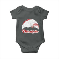 Philadelphia Baseball Baby Onesie Vintage Skyline City - Wonder Print Shop