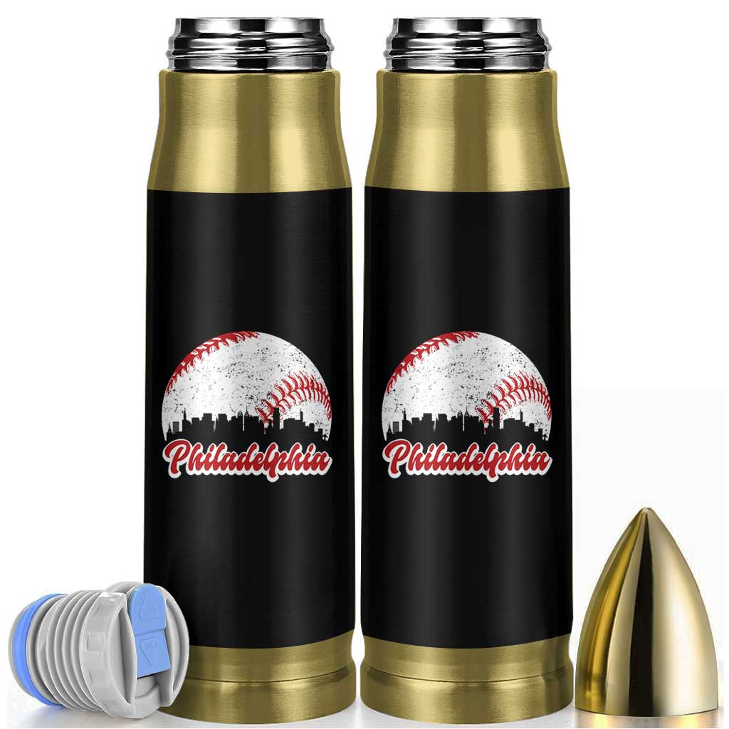 Philadelphia Baseball Bullet Tumbler Vintage Skyline City - Wonder Print Shop