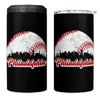Philadelphia Baseball 4 in 1 Can Cooler Tumbler Vintage Skyline City - Wonder Print Shop