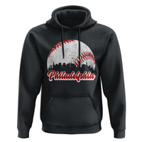 Philadelphia Baseball Hoodie Vintage Skyline City - Wonder Print Shop