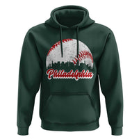 Philadelphia Baseball Hoodie Vintage Skyline City - Wonder Print Shop
