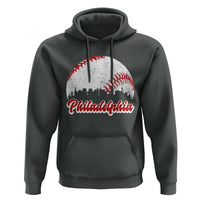 Philadelphia Baseball Hoodie Vintage Skyline City - Wonder Print Shop