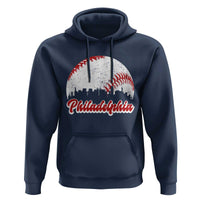 Philadelphia Baseball Hoodie Vintage Skyline City - Wonder Print Shop