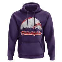 Philadelphia Baseball Hoodie Vintage Skyline City - Wonder Print Shop