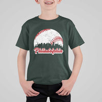 Philadelphia Baseball T Shirt For Kid Vintage Skyline City - Wonder Print Shop
