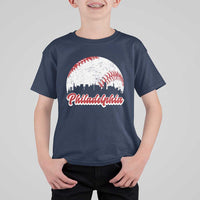 Philadelphia Baseball T Shirt For Kid Vintage Skyline City - Wonder Print Shop