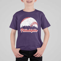Philadelphia Baseball T Shirt For Kid Vintage Skyline City - Wonder Print Shop
