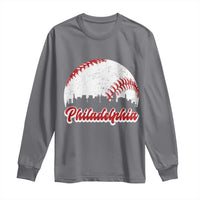 Philadelphia Baseball Long Sleeve Shirt Vintage Skyline City - Wonder Print Shop