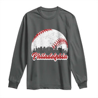 Philadelphia Baseball Long Sleeve Shirt Vintage Skyline City - Wonder Print Shop
