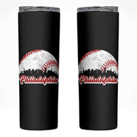 Philadelphia Baseball Skinny Tumbler Vintage Skyline City - Wonder Print Shop