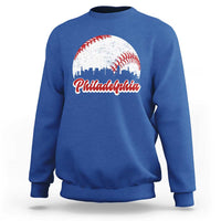 Philadelphia Baseball Sweatshirt Vintage Skyline City - Wonder Print Shop
