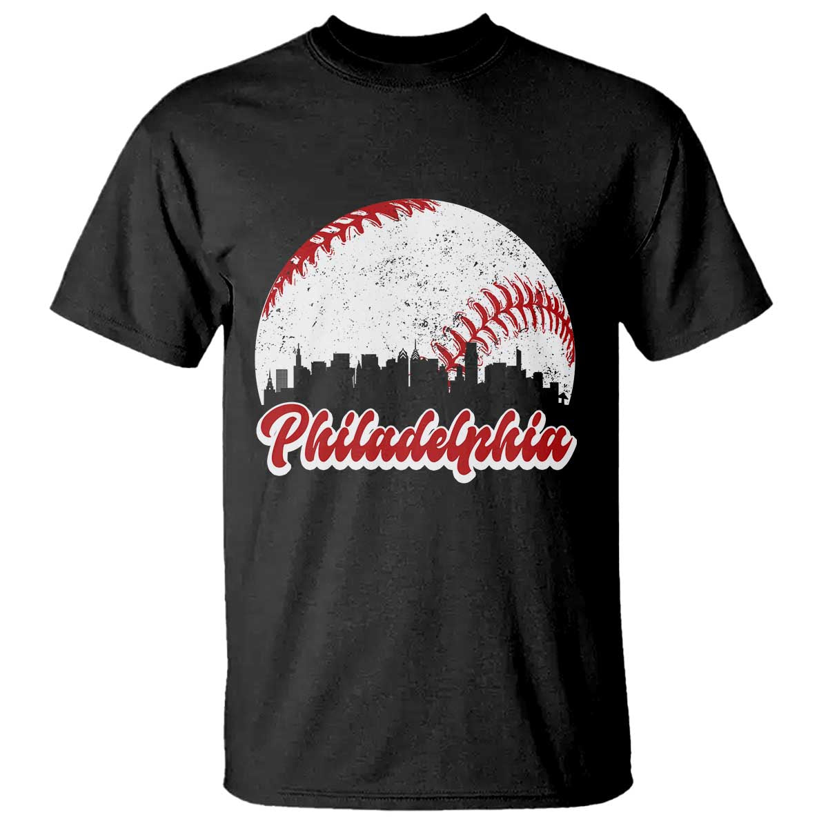 Philadelphia Baseball T Shirt Vintage Skyline City - Wonder Print Shop