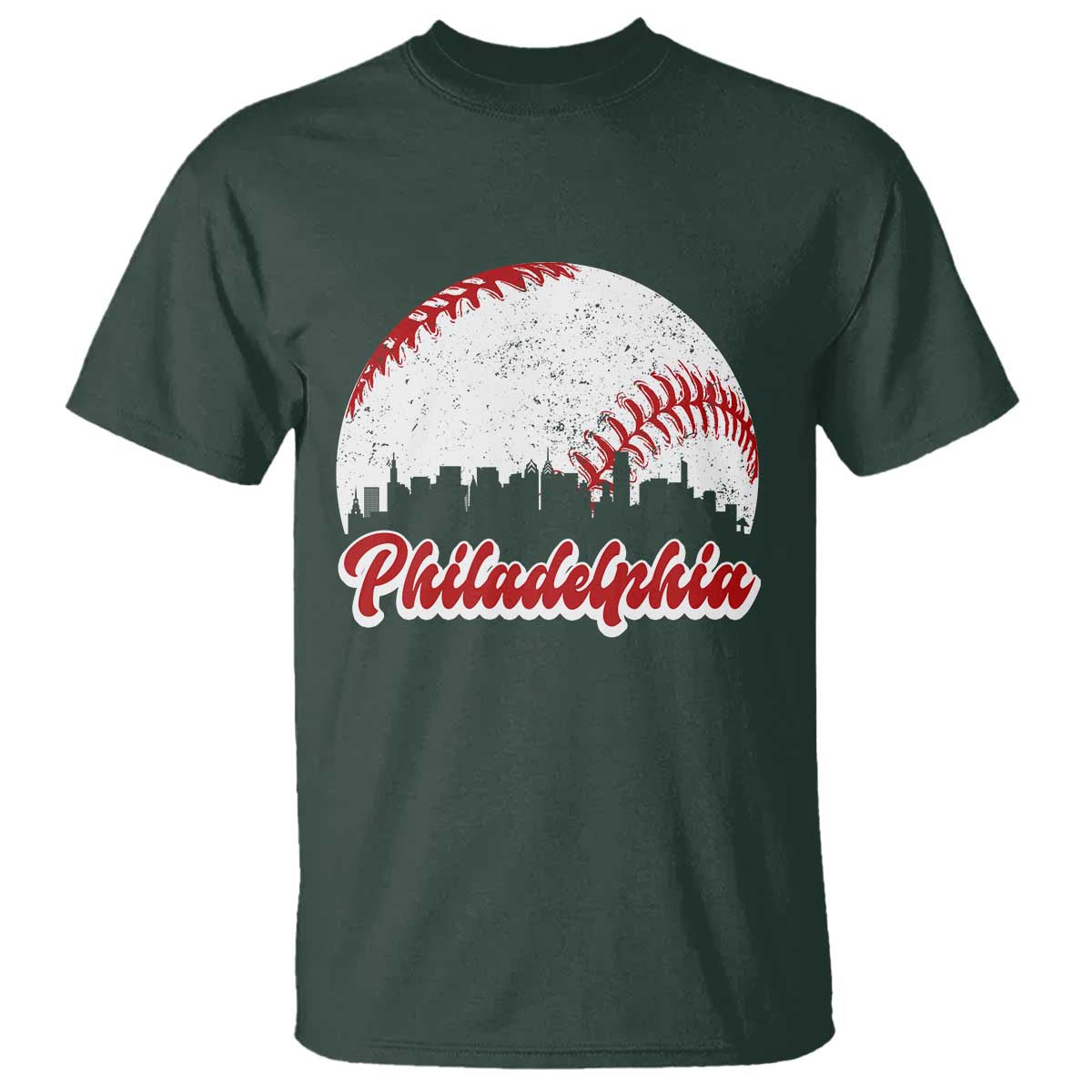 Philadelphia Baseball T Shirt Vintage Skyline City - Wonder Print Shop