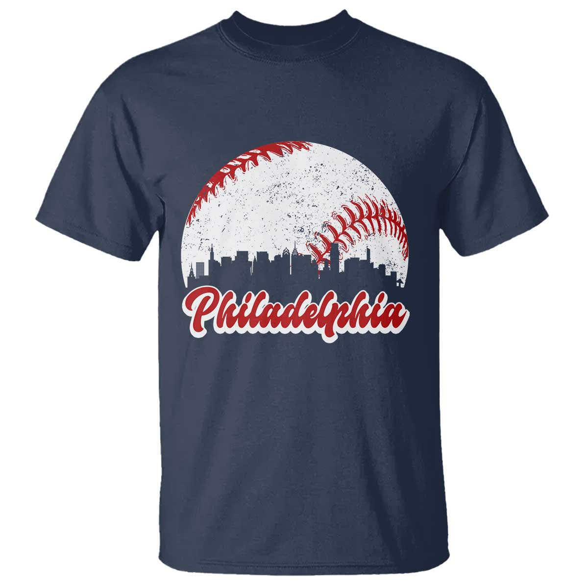 Philadelphia Baseball T Shirt Vintage Skyline City - Wonder Print Shop