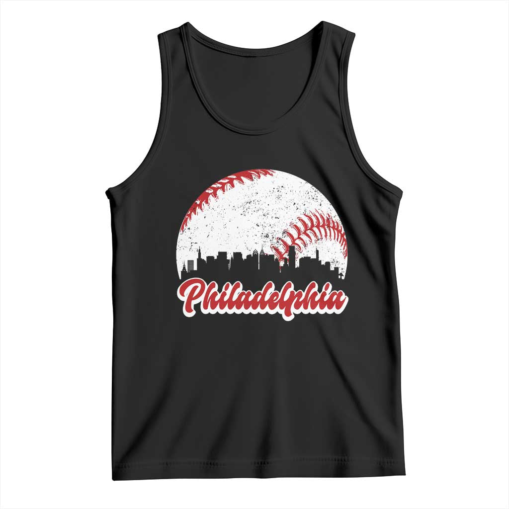 Philadelphia Baseball Tank Top Vintage Skyline City - Wonder Print Shop