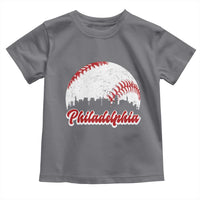 Philadelphia Baseball Toddler T Shirt Vintage Skyline City - Wonder Print Shop