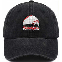 Philadelphia Baseball Lover Washed Cotton Baseball Cap Vintage Skyline City