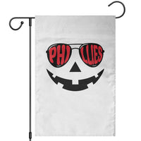 Halloween Phillies Garden Flag Philadelphia Baseball Red October Jackolantern Pumpkin Face - Wonder Print Shop