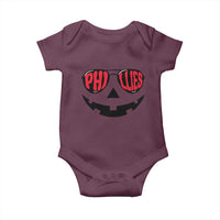 Halloween Phillies Baby Onesie Philadelphia Baseball Red October Jackolantern Pumpkin Face - Wonder Print Shop