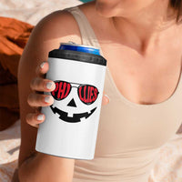 Halloween Phillies 4 in 1 Can Cooler Tumbler Philadelphia Baseball Red October Jackolantern Pumpkin Face - Wonder Print Shop