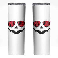 Halloween Phillies Skinny Tumbler Philadelphia Baseball Red October Jackolantern Pumpkin Face - Wonder Print Shop