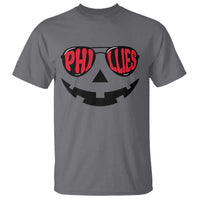 Halloween Phillies T Shirt Philadelphia Baseball Red October Jackolantern Pumpkin Face - Wonder Print Shop