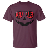Halloween Phillies T Shirt Philadelphia Baseball Red October Jackolantern Pumpkin Face - Wonder Print Shop