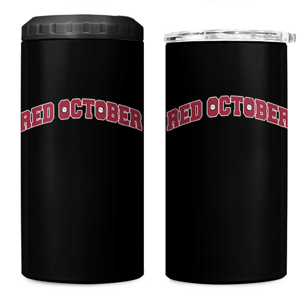 Red October 4 in 1 Can Cooler Tumbler Vintage Sports Philadelphia Playoff Baseball Fan - Wonder Print Shop