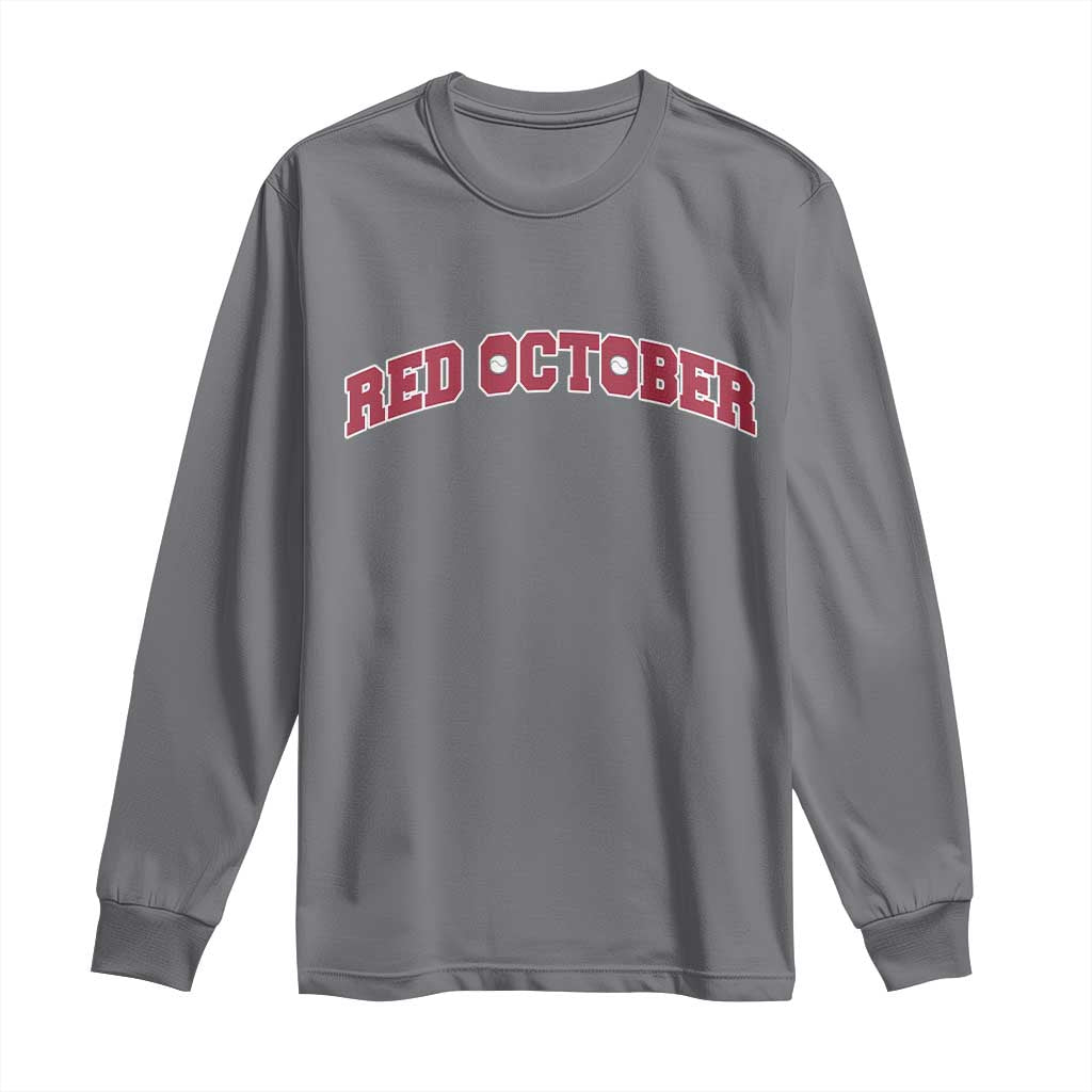 Red October Long Sleeve Shirt Vintage Sports Philadelphia Playoff Baseball Fan - Wonder Print Shop