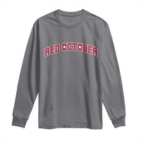 Red October Long Sleeve Shirt Vintage Sports Philadelphia Playoff Baseball Fan - Wonder Print Shop