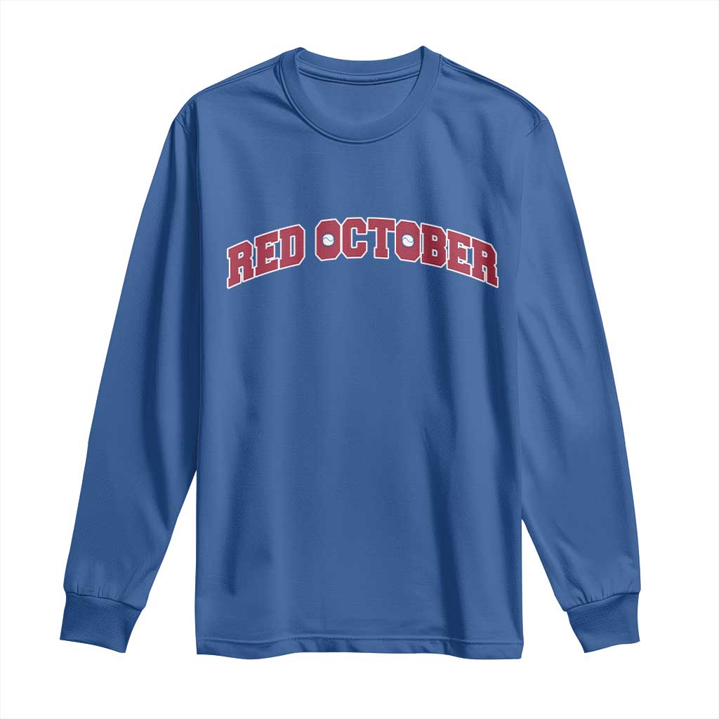 Red October Long Sleeve Shirt Vintage Sports Philadelphia Playoff Baseball Fan - Wonder Print Shop