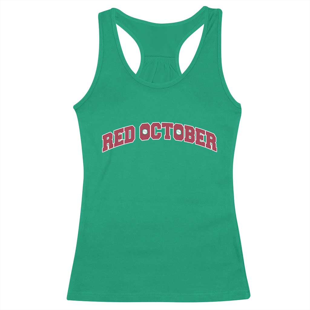 Red October Racerback Tank Top Vintage Sports Philadelphia Playoff Baseball Fan - Wonder Print Shop