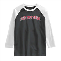 Red October Raglan Shirt Vintage Sports Philadelphia Playoff Baseball Fan - Wonder Print Shop