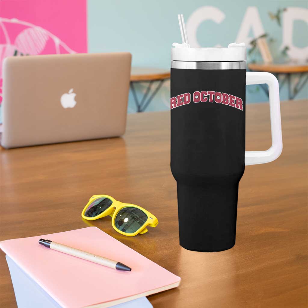 Red October Tumbler With Handle Vintage Sports Philadelphia Playoff Baseball Fan - Wonder Print Shop