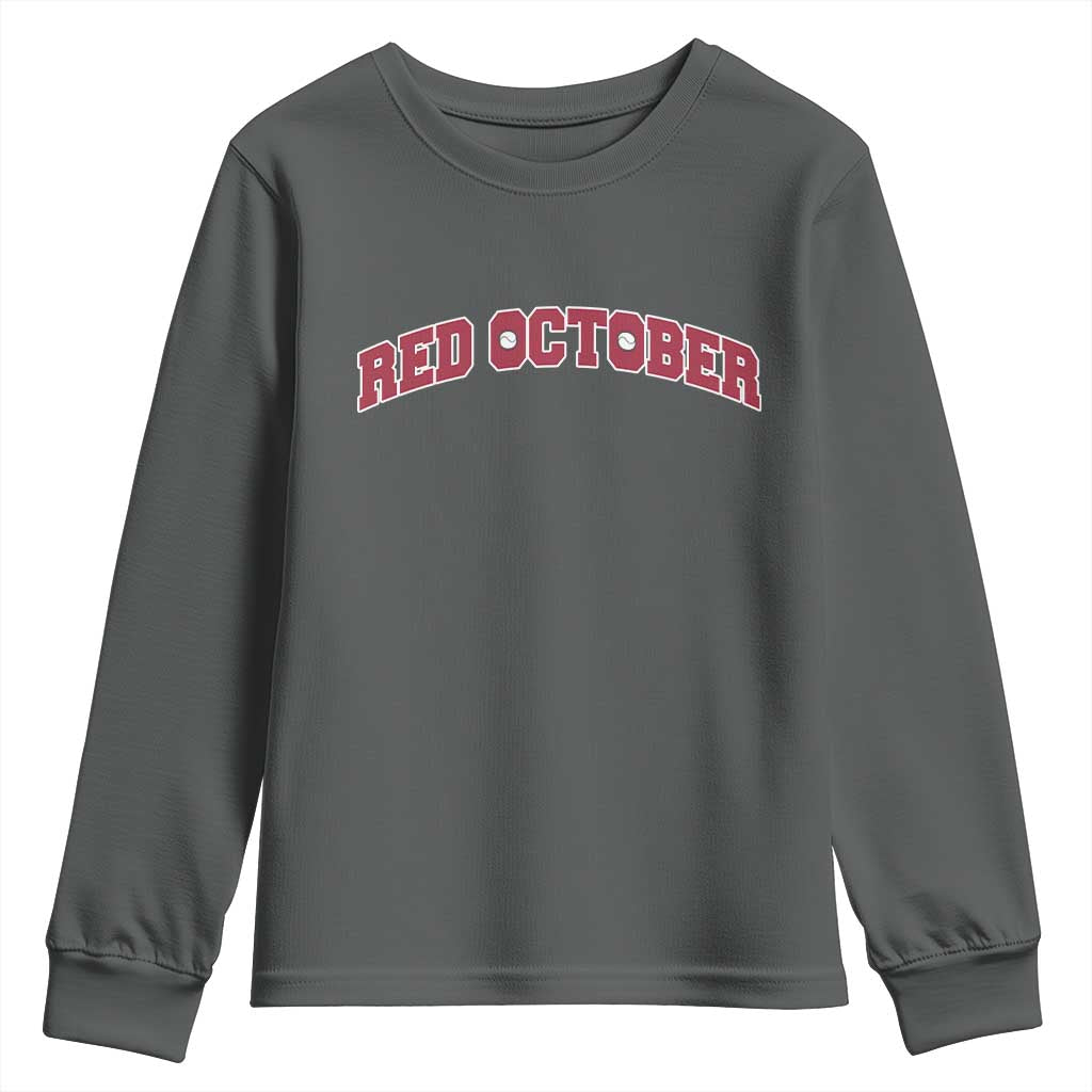 Red October Youth Sweatshirt Vintage Sports Philadelphia Playoff Baseball Fan - Wonder Print Shop