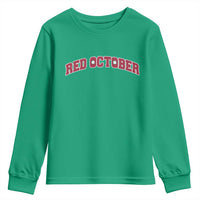 Red October Youth Sweatshirt Vintage Sports Philadelphia Playoff Baseball Fan - Wonder Print Shop