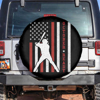 October Ready Spare Tire Cover Cool Distressed Philadelphia Baseball Fan US Flag - Wonder Print Shop