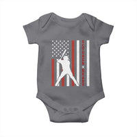 October Ready Baby Onesie Cool Distressed Philadelphia Baseball Fan US Flag - Wonder Print Shop