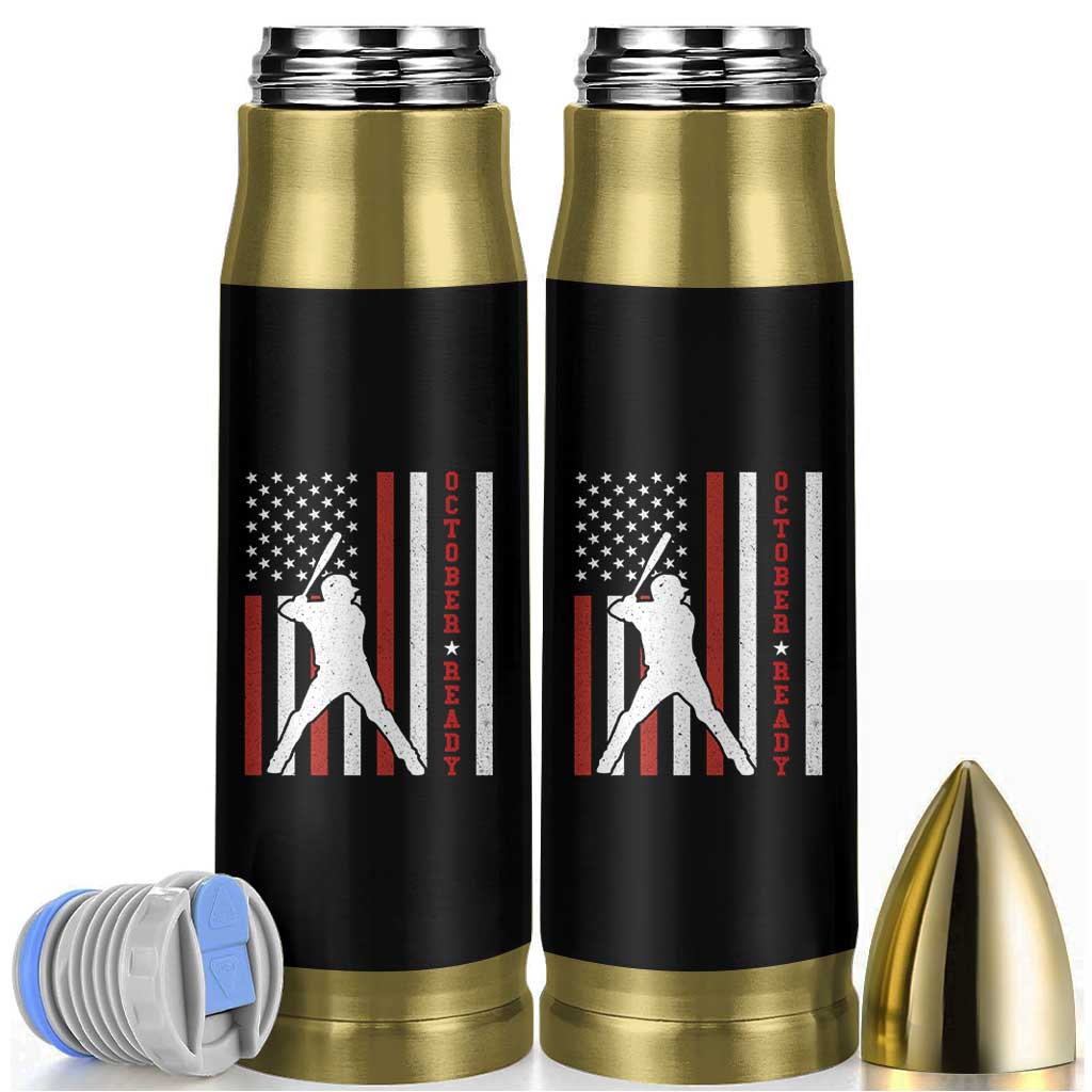 October Ready Bullet Tumbler Cool Distressed Philadelphia Baseball Fan US Flag - Wonder Print Shop